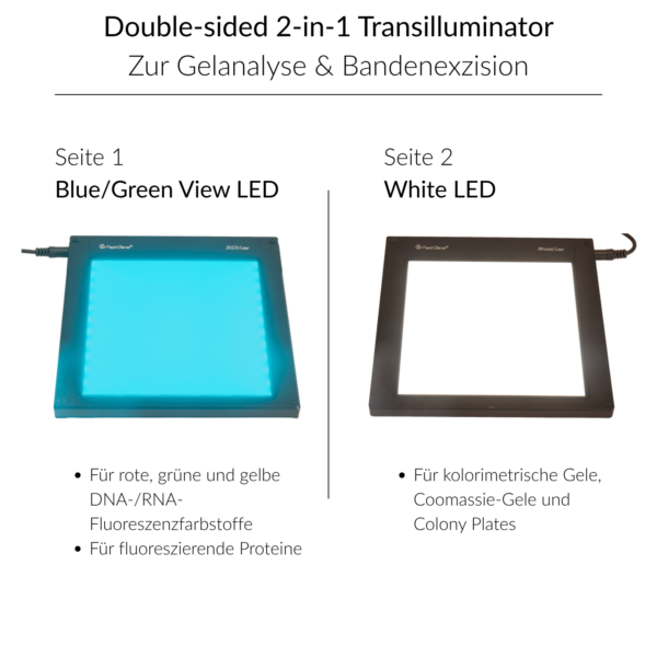 FastGene Slim Blue/Green View LED Transilluminator | FG-08slim | 2-in-1 Transilluminator