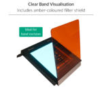 FastGene Slim Blue/Green View LED Transilluminator | FG-08slim | Amber-coloured Filter Shield