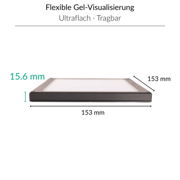 FastGene Slim Blue/Green View LED Transilluminator | FG-08slim | Dimensionen